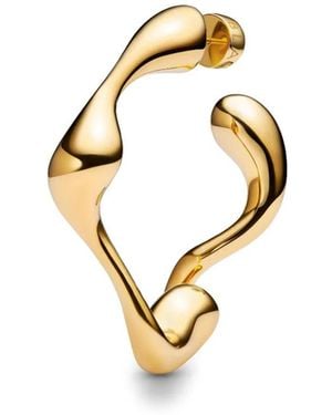 Maria Black Splash Hoop Earring - Metallic