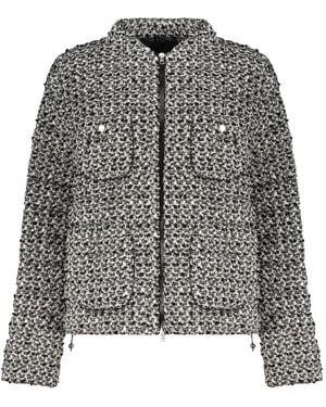 Herno Doudoune En Tweed À Fermeture Zippée - Grey