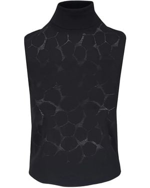 Akris タートルネック トップ - ブルー