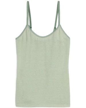 Momoní Airelle Lurex-Jersey Top - Green