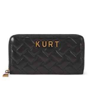 Kurt Geiger Kensington Quilted Zip Around Wallet - Black