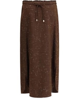 Fabiana Filippi Drawstring Skirt - Brown