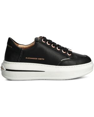 Alexander Smith Lace-Up Platform Low-Top Trainers - Black