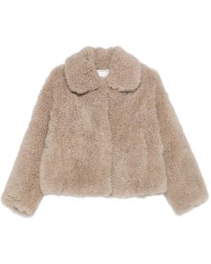 Yves Salomon Neutrals Jackets - Natural