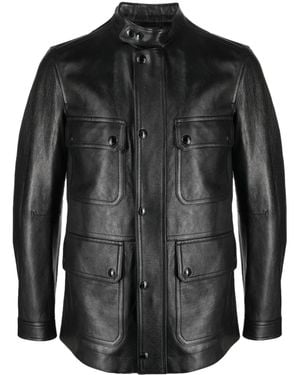 Tom Ford Zip-Up Leather Jacket - Black