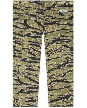 Wacko Maria Tiger Camo-Print Six-Pocket Trousers - Green