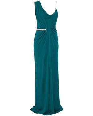 Tom Ford Asymmetric Draped Evening Maxi Dress - Green