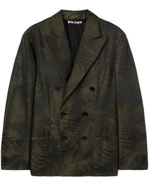 Palm Angels Sakko Aus Palmen-Jacquard - Schwarz