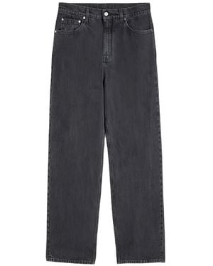 Jil Sander Relaxed-Fit Lightweight Louse Denim Trousers With Embossed Logo - Grey