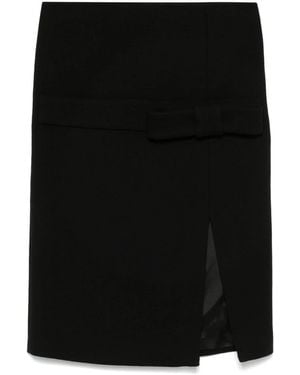 N°21 Midi-Rok Met Strikdetail - Zwart