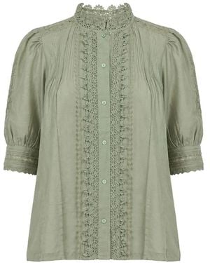 Vanessa Bruno Lace-Trim Blouse - Green