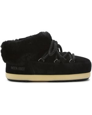 Moon Boot Logo-Detail Boots - Black