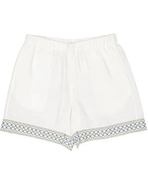 Homme by Michele Rossi Braided Bermudas - White