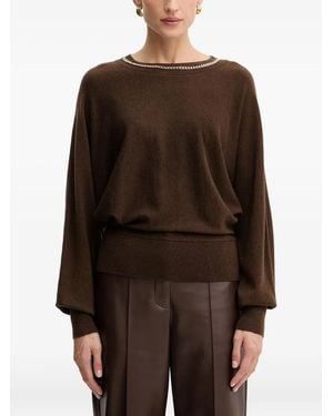 Marciano Maglione Con Dettaglio A Catena - Marrone