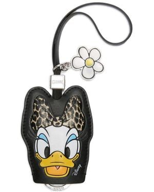 Ganni X Disney Leather Charm Keyring - Black