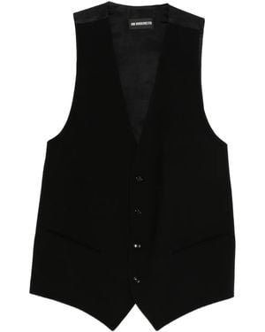 Ann Demeulemeester Veston À Détail De Martingale - Noir