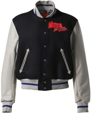 Members of The Rage Nitro Mega Shrunken Varsity Jacket - Black
