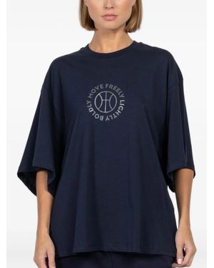 FREEDÉR T-Shirt Con Stampa Pallone Da Basket - Blu