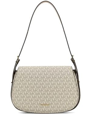 MICHAEL Michael Kors Medium Lydia Printed Shoulder Bag - White