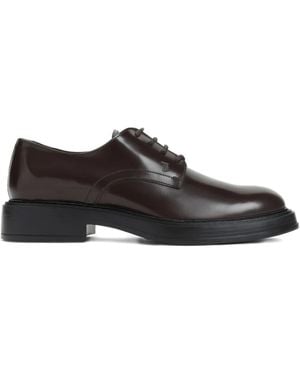 Tod's レザー ダービーシューズ - ブラウン