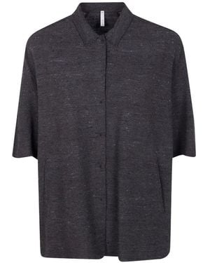 Boboutic Collared Short-Sleeve Shirt - Blue