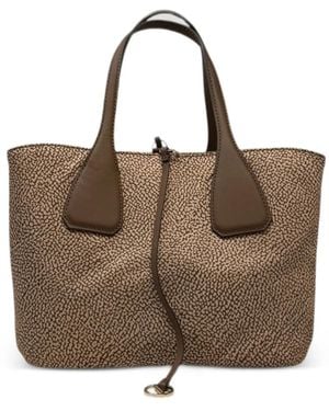 Borbonese Sac Porté Épaule Imprimé - Brown