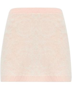 Versace Knitted Mini Skirt - Natural