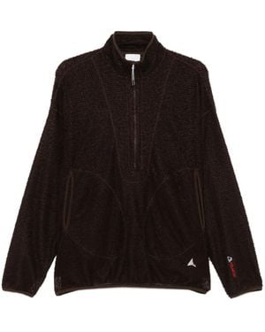 Roa Maglione Alpha Direct Con Mezza Zip - Nero