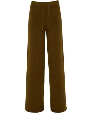 Yves Salomon Knit Wide-leg Trousers - グリーン