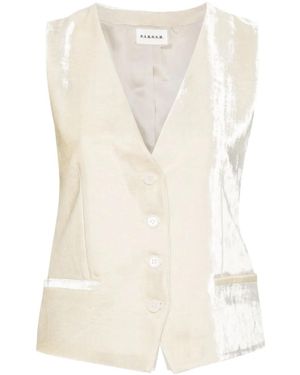 P.A.R.O.S.H. Velvet Gilet - Natural