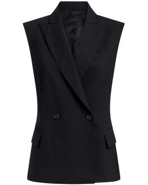 PT Torino Monica Double-Breasted Waistcoat - Black