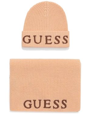 Guess ロゴ ビーニー - ナチュラル