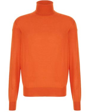 Saint Laurent タートルネック セーター - オレンジ