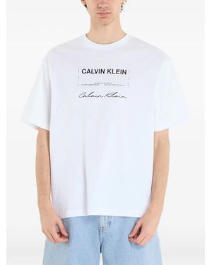 Calvin Klein Graphic-Print T-Shirt - White