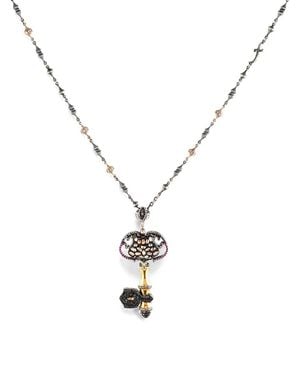 Sevan Bıçakçı Embellished Key Necklace - Metallic