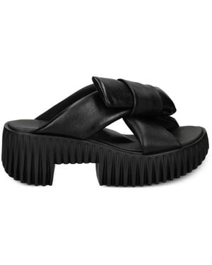 4Ccccees Plia Bow Platform Sandals - Black