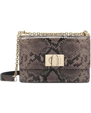 Furla 1927 アニマルプリント ショルダーバッグ ミニ - グレー