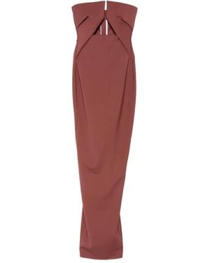 Rick Owens Cut-Out Midi Dress - Red
