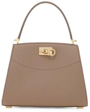 Ferragamo New Studio Box Bag (Xs) - Natural