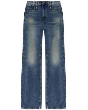 R13 Faded Wide-Leg Jeans - Blue