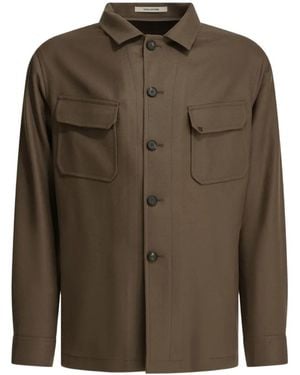 Tagliatore Tempest Button-Up Shirt Jacket - Green