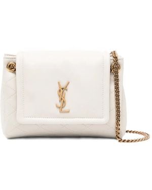 Saint Laurent Mini Nolita Crossbody Bag - White
