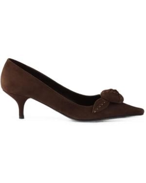 Prada Suede Court Shoes - Brown