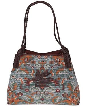 Etro Medium Pegaso Libra Tote Bag - Brown