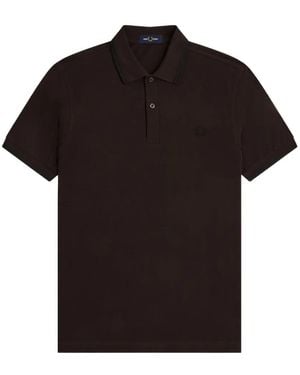 Fred Perry Polo Con Ribetes - Negro