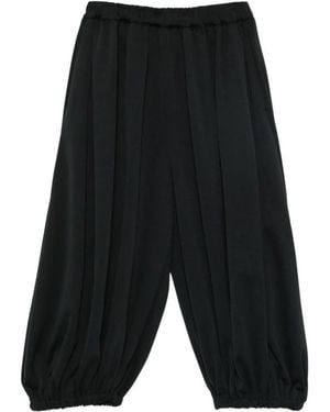 Comme des Garçons Pleated Elasticated-Cuff Pants - Black