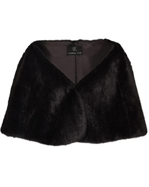 Unreal Fur Yasmine Cape Aus Faux Fur - Schwarz
