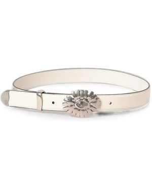 Ermanno Scervino Cinturón Con Hebilla Floral - Blanco