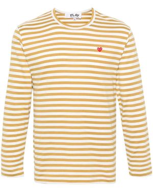 COMME DES GARÇONS PLAY Mini Heart Striped T-Shirt - Multicolor