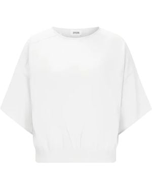 DRYKORN Dilary Ribbed-Trim T-Shirt - White